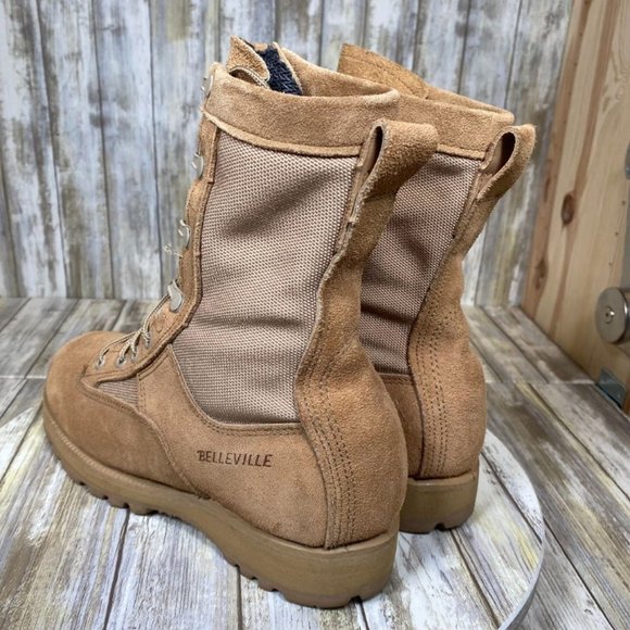 Belleville Military Combat Boots Mens 5.5 Waterproof Tan Cold Weather Vibram main image 12